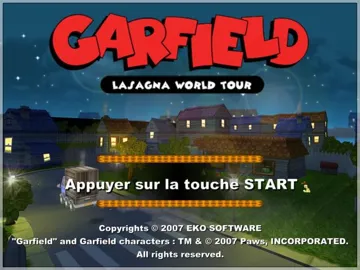 Garfield - Lasagna World Tour screen shot title